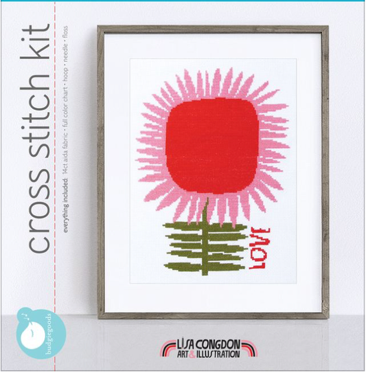 LOVE Lisa Congdon Full Cross Stitch Kit