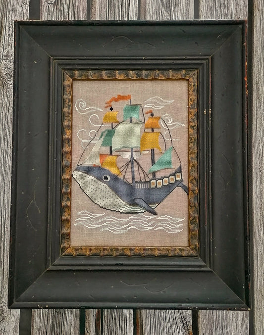 PREORDER Afloat Cross Stitch Pattern by Twin Peak Primitives Nashville Market