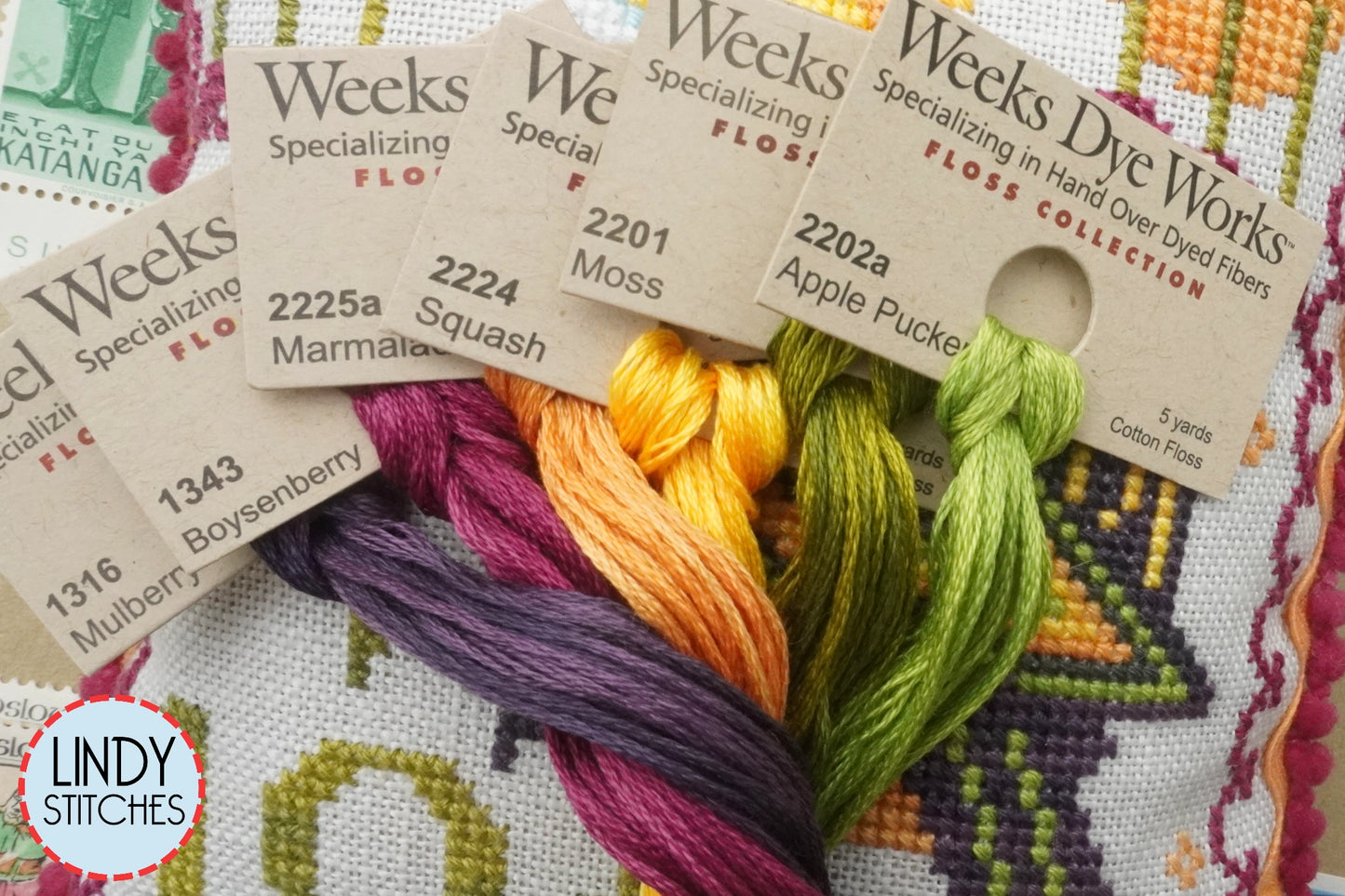 Air Mail June #7 Floss Pack Weeks Dye Works Floss