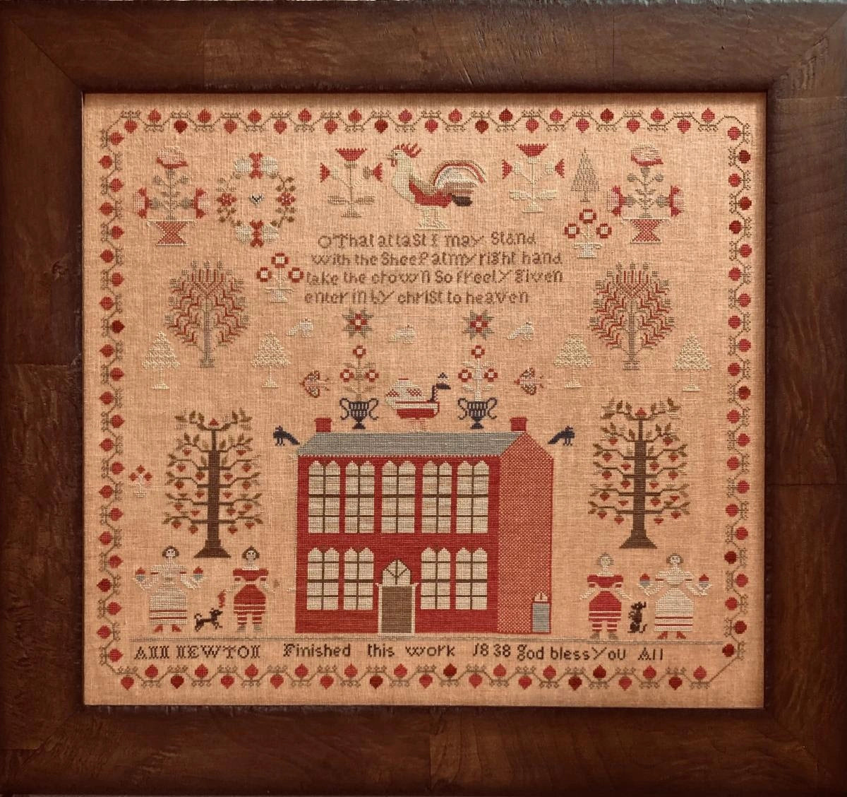 Ann Newton 1838 Sampler Stacy Nash Cross Stitch Pattern – Lindy Stitches