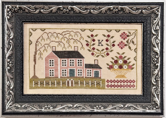 PREORDER Audie's Pink House Cross Stitch Pattern by Fox and Rabbit Nashville Market