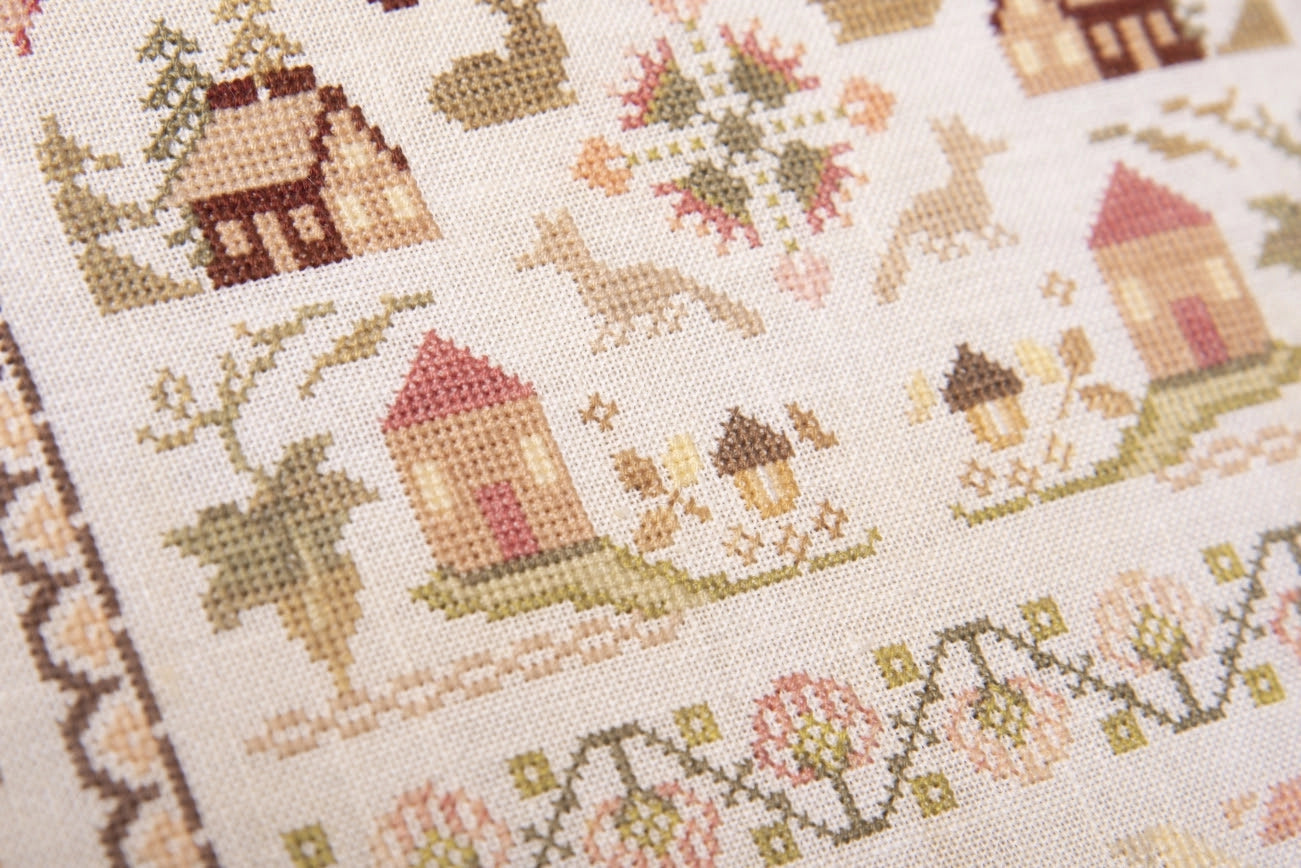 Autumn Band Sampler Cross Stitch Pattern by Samplers and Primitives