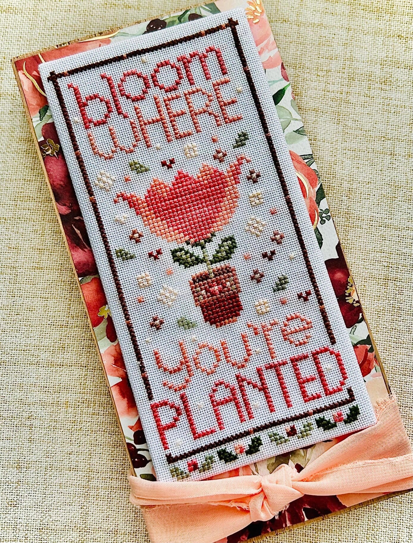 Bloom Where You're Planted Cross Stitch Pattern by Sweet Wing Studio