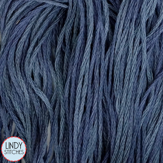 Blue Suede Weeks Dye Works Floss Hand Dyed Cotton Skein 2107a