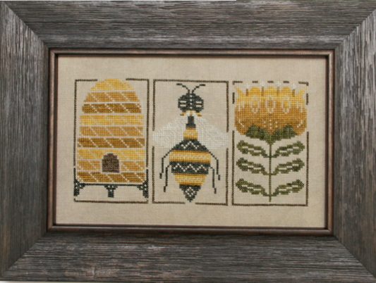 PREORDER Bumblebee Etchings Cross Stitch Pattern by Heart in Hand Nashville Market