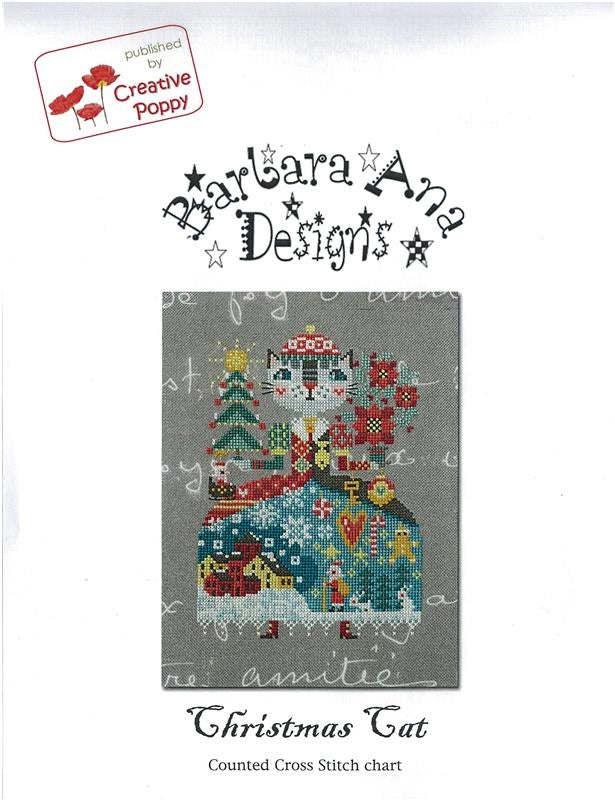 Christmas Cat Barbara Ana Cross Stitch Pattern