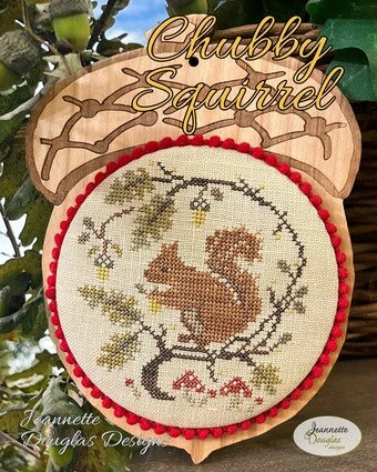 Chubby Squirrel by Jeannette Douglas Designs Cross Stitch Pattern