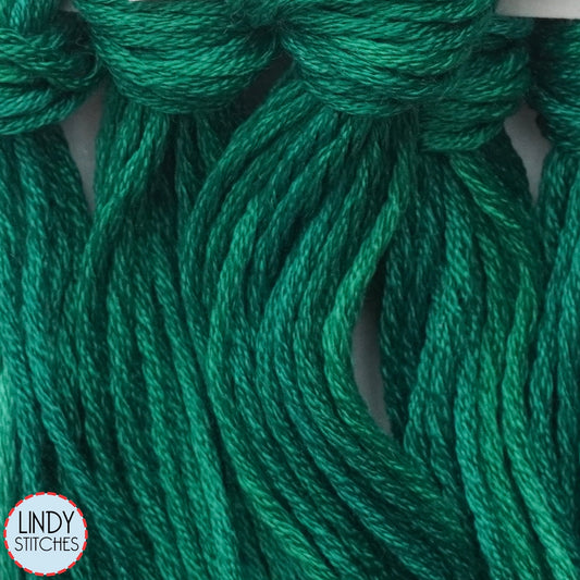 Serene Green Belle Soie Classic Colorworks 12 Strand Hand-Dyed Silk Floss