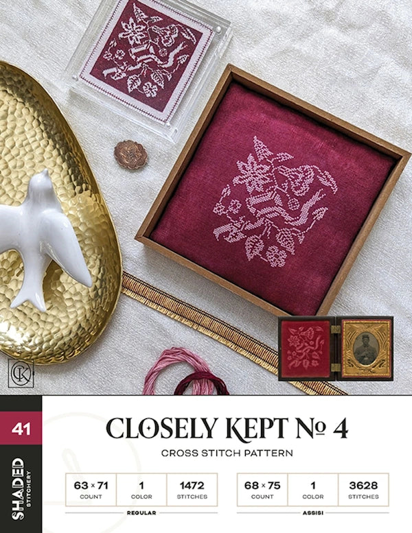 Closely Kept No. 4 Cross Stitch Pattern by Shaded Stitchery PHYSICAL copy