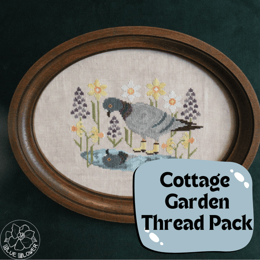 PREORDER Pigeon & Puddle Cottage Garden Floss Pack The Blue Flower Cross Stitch Project Nashville Market