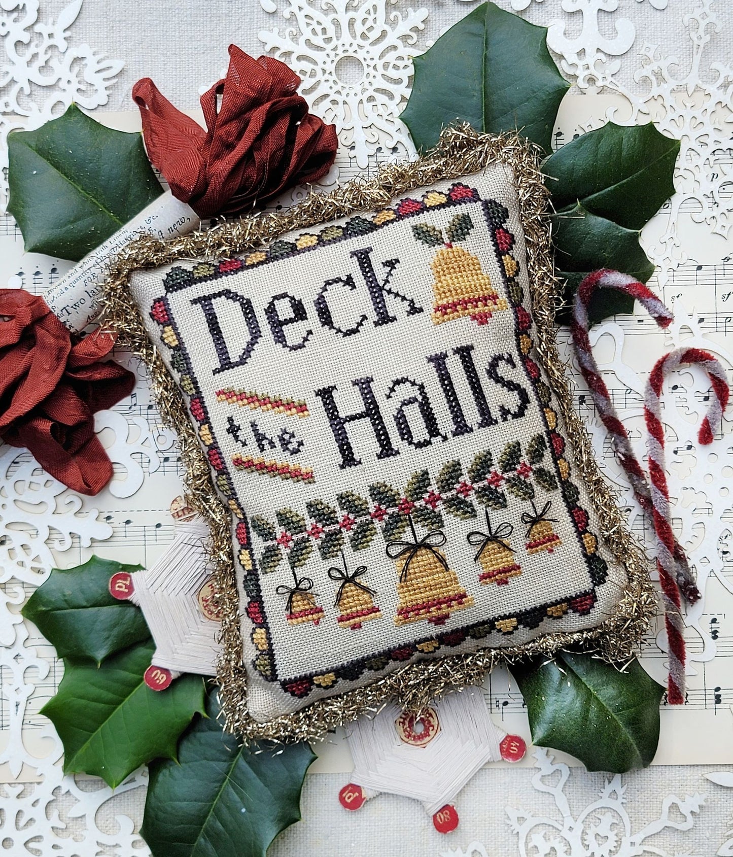 Deck the Halls Cross Stitch Pattern by Hello From Liz Mathews