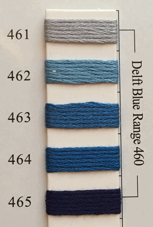 Needlepoint NPI Silk Floss 8 Ply Delft Blue Range 461 462 463 464 465