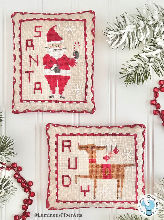 Delivering Holiday Cheer Cross Stitch Pattern by Luminous Fiber Arts