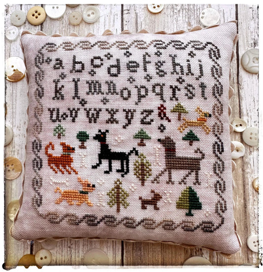 Dog Days Sampler by Lucy Beam Cross Stitch Pattern