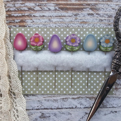 PREORDER Eggs and Flowers Pin Set by Puntini Puntini Nashville Market