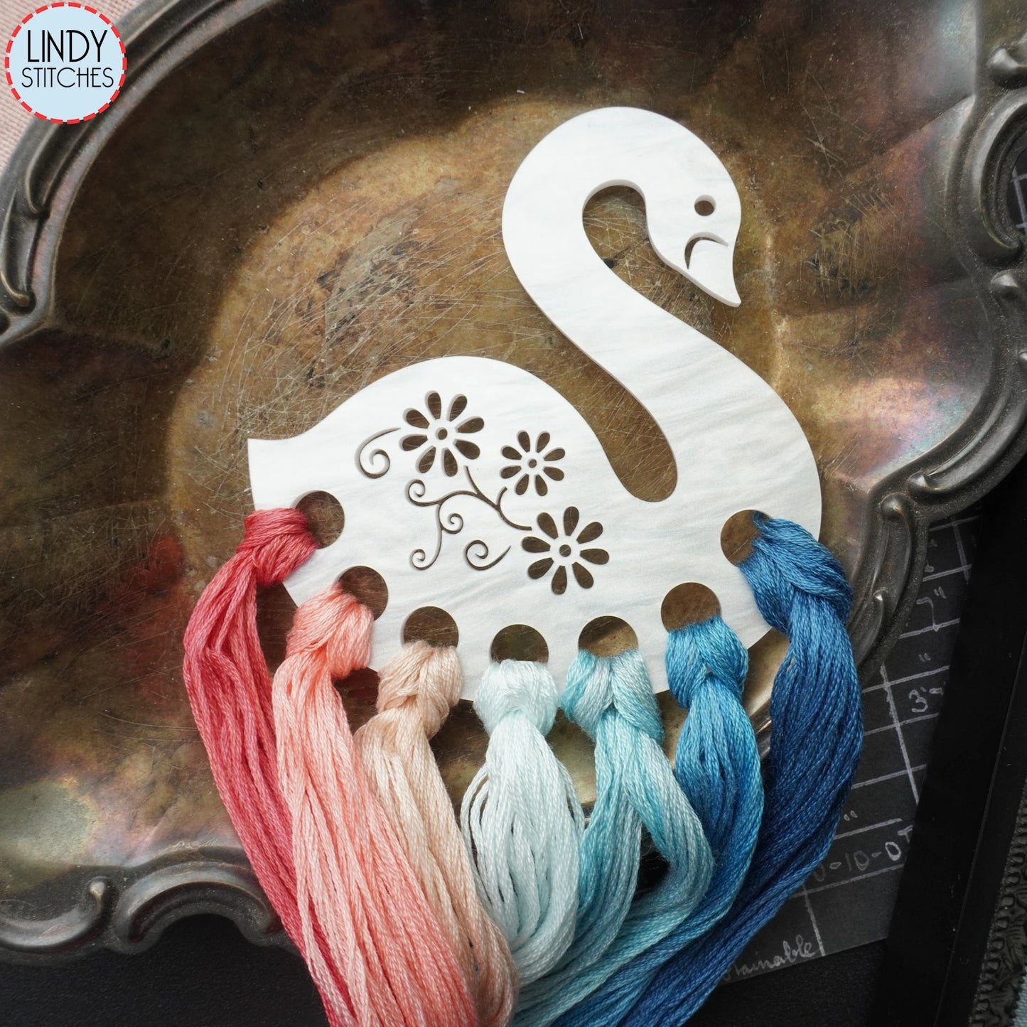 Enchanted Grace Swan Thread Keep by Willoughby Ann