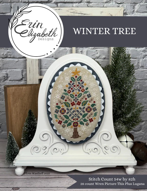 PREORDER Winter Tree Cross Stitch Pattern by Erin Elizabeth Nashville Market