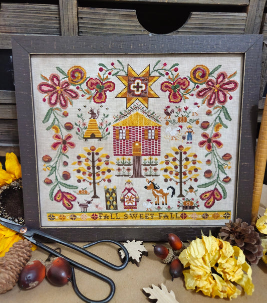 Fall Sweet Fall Quaint Rose Needlearts Cross Stitch Pattern