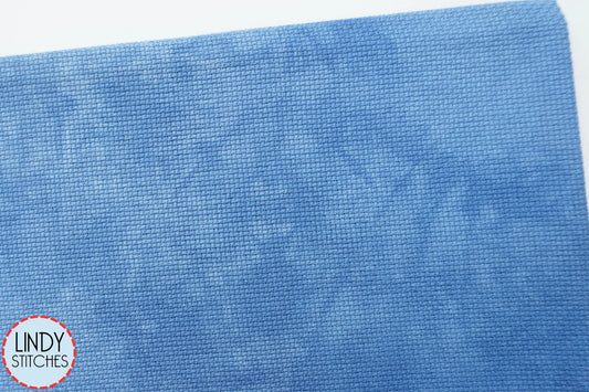 16 count Sapphire Aida Fiber on a Whim Hand Dyed Cross Stitch Fabric