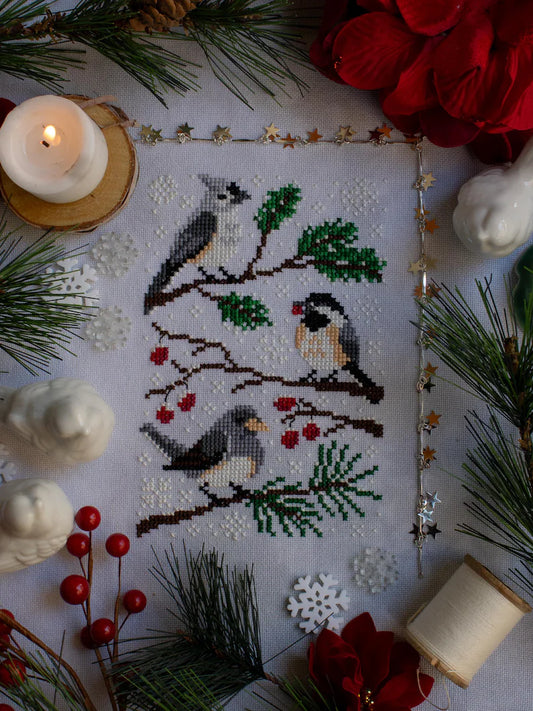 First Snow Nature Walk by Sprouting Lupine Cross Stitch Pattern