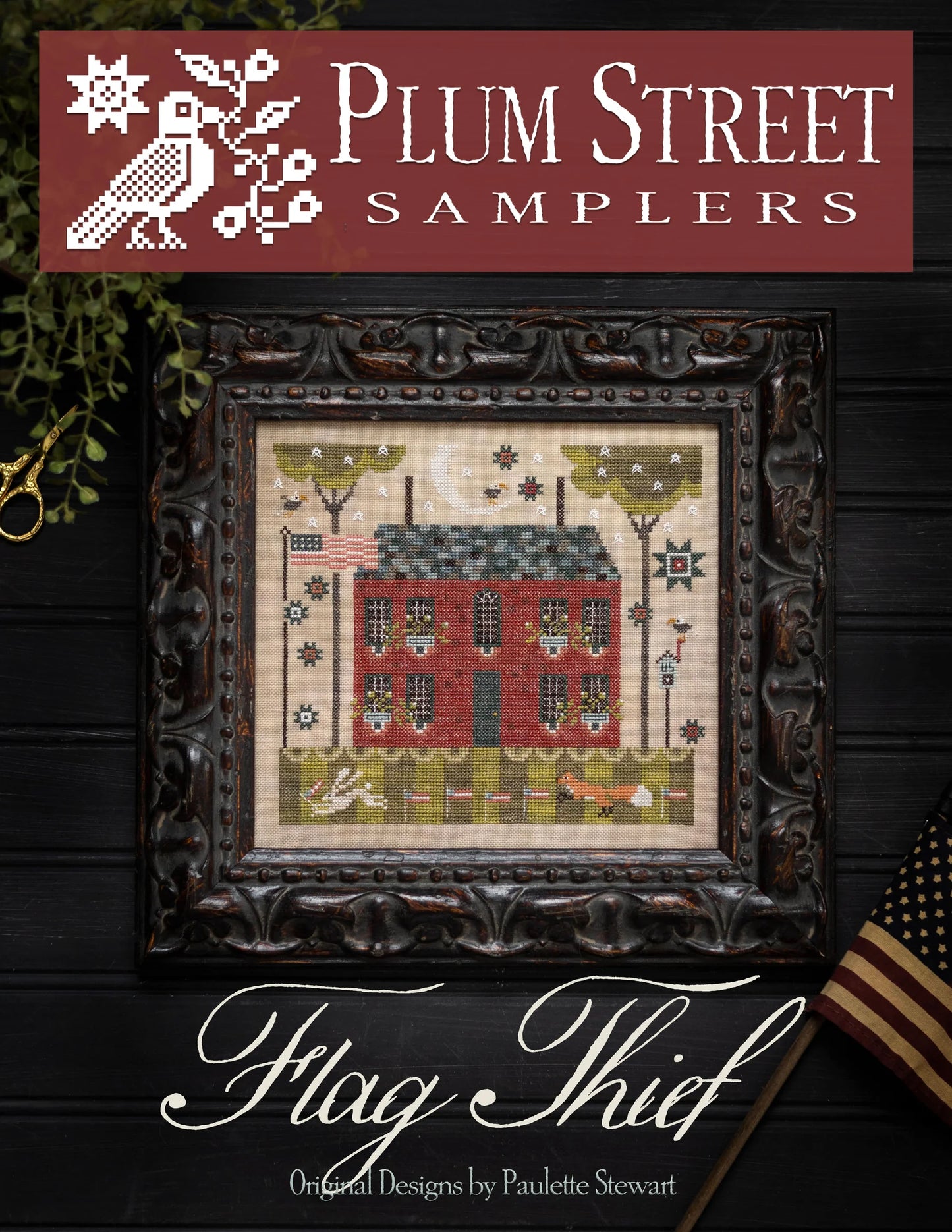 Flag Thief Plum Street Samplers Cross Stitch Pattern