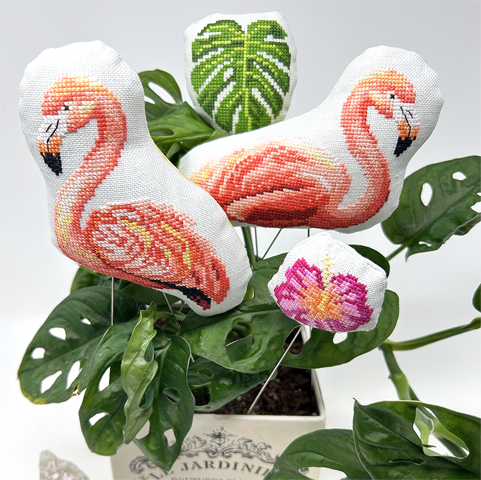 PREORDER Flamingo Flamboyance Cross Stitch Pattern by Tiny Modernist Nashville Market