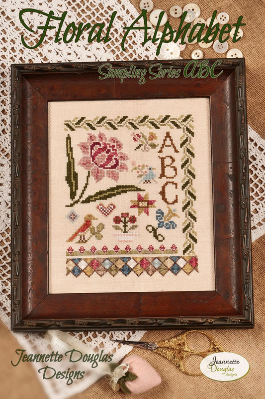 PREORDER Floral Alphabet Sampling Series ABC by Jeannette Douglas Designs Nashville Market