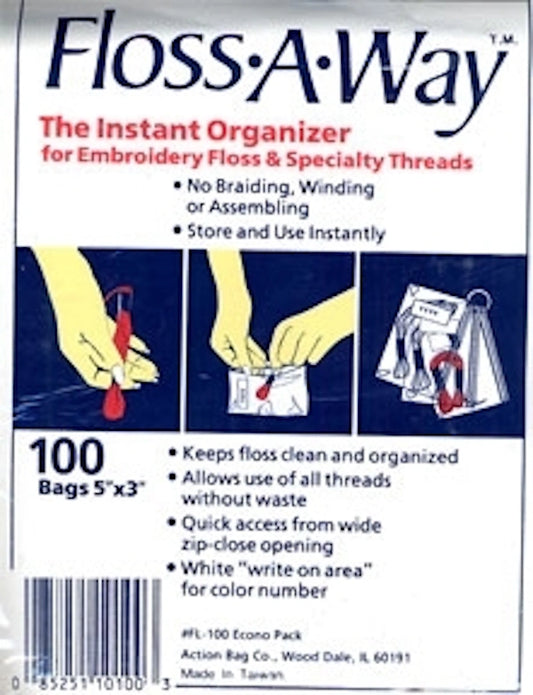 Floss-A-Way bags for Cross Stitch Storage Set of 100