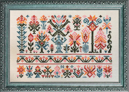 Forest of Zag Cross Stitch Pattern by Ink Circles Floss Packs Available