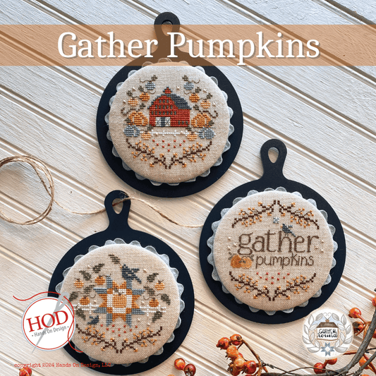 Gather Pumpkins Hands on Design Cross Stitch Pattern