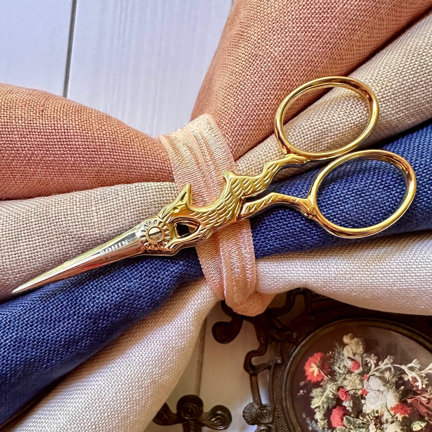 Bohin France Gilded Rabbit Embroidery Scissors