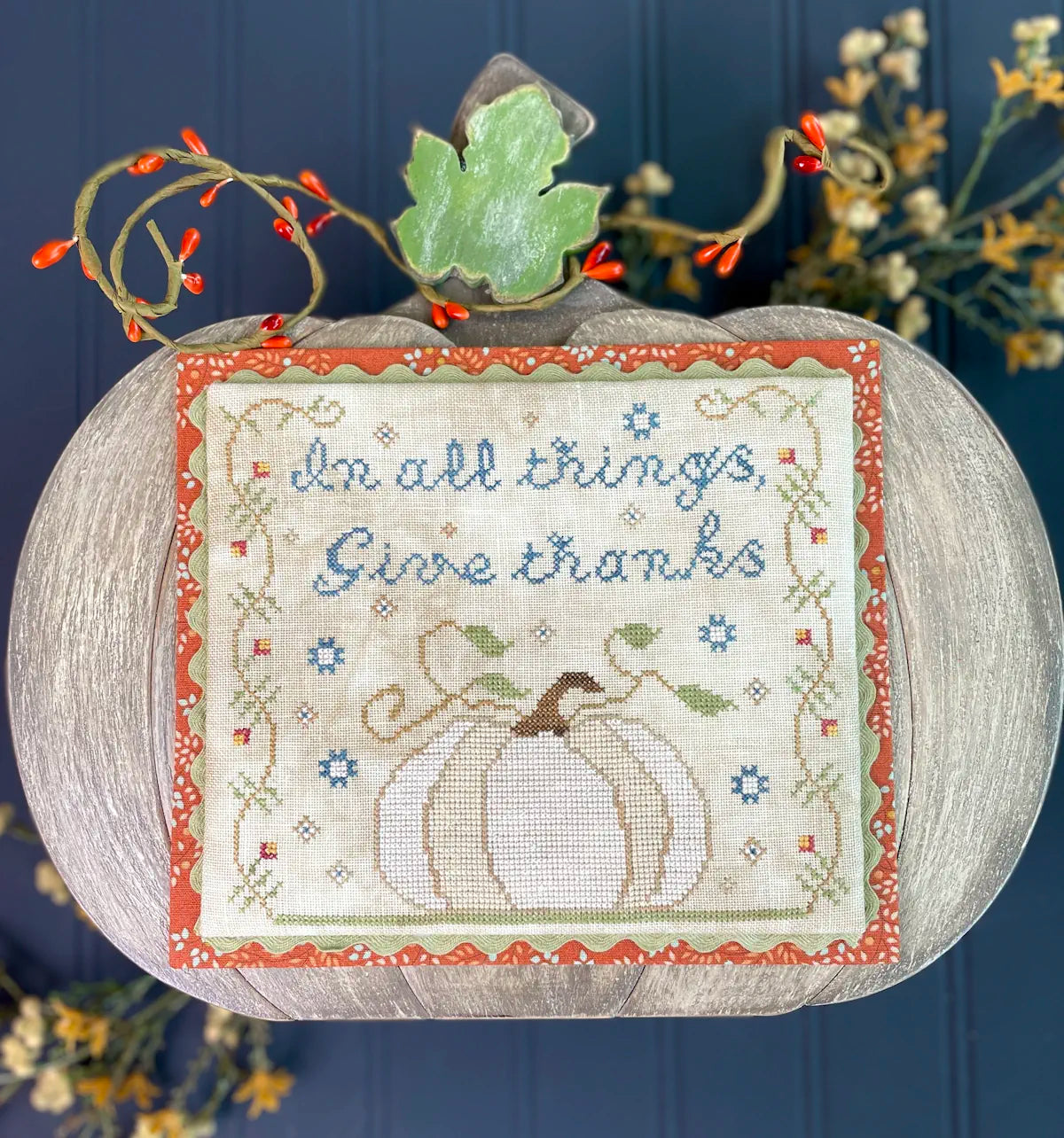 Give Thanks Cross Stitch Pattern by The Proper Stitcher