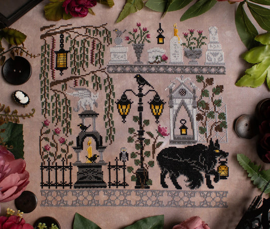 Graveyard Guardian by Sprouting Lupine Cross Stitch Pattern