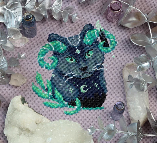 Guide Cat Cross Stitch Pattern by Fine Frog Stitching