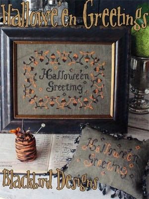 Halloween Greetings Cross Stitch Pattern by Blackbird Designs