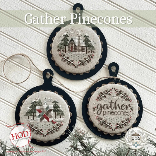 Gather Pinecones Hands on Design Cross Stitch Pattern