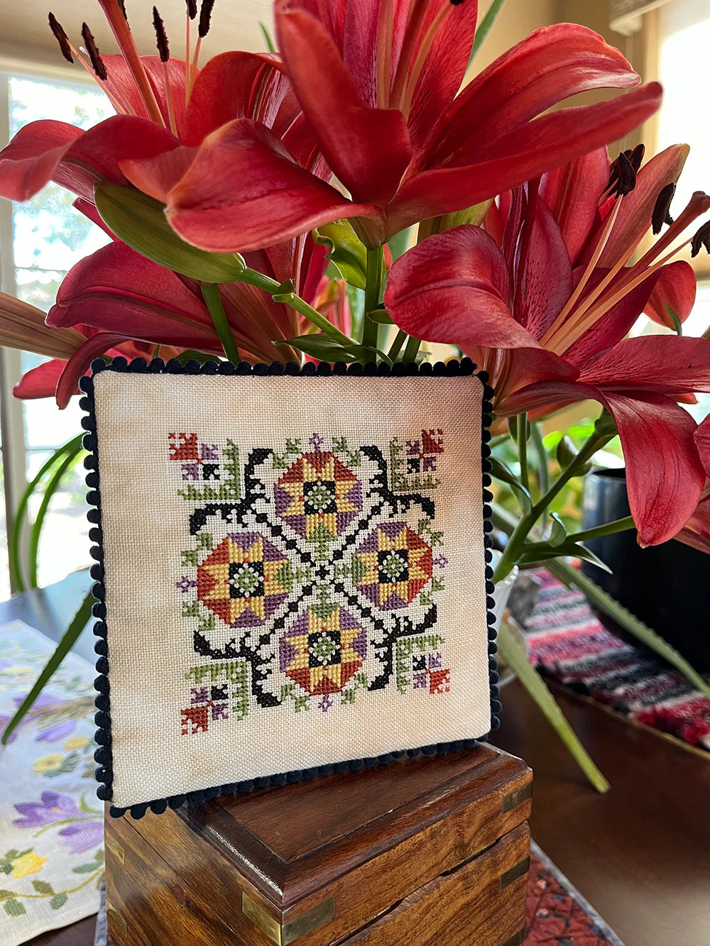 Harvest Lilies Cross Stitch Pattern by Ink Circles