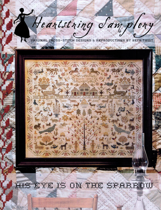 His Eye is On The Sparrow BOOK Cross Stitch Pattern by Heartstring Samplery