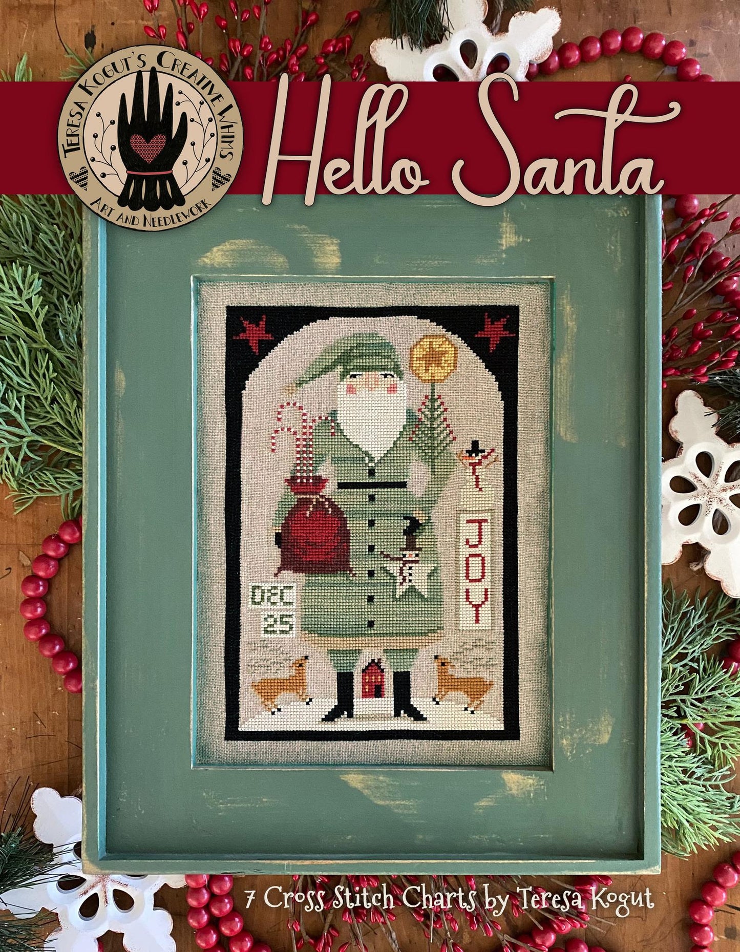 Hello Santa by Teresa Kogut Book of 7 Cross Stitch Designs