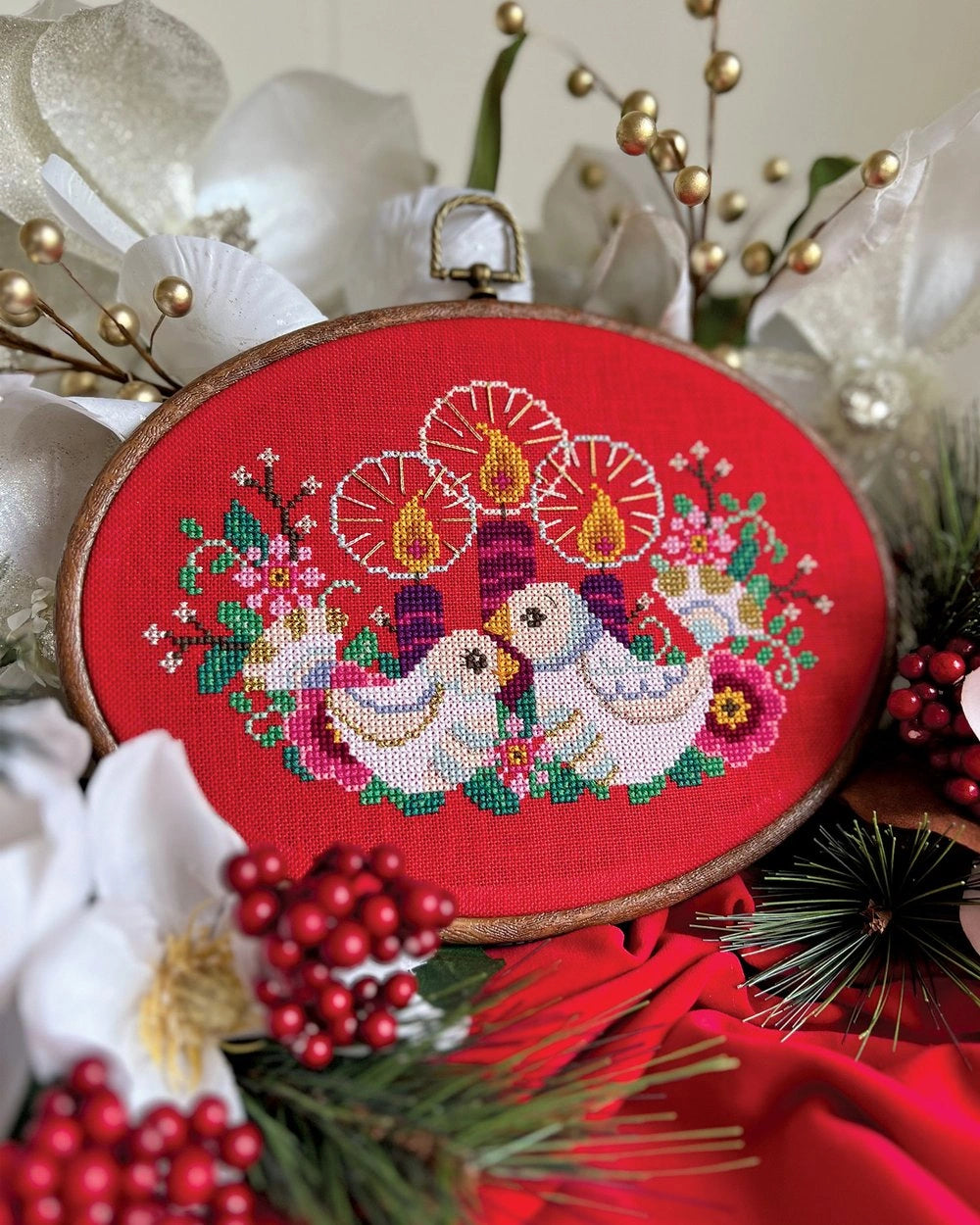 Holiday Glow Satsuma Street Cross Stitch Pattern