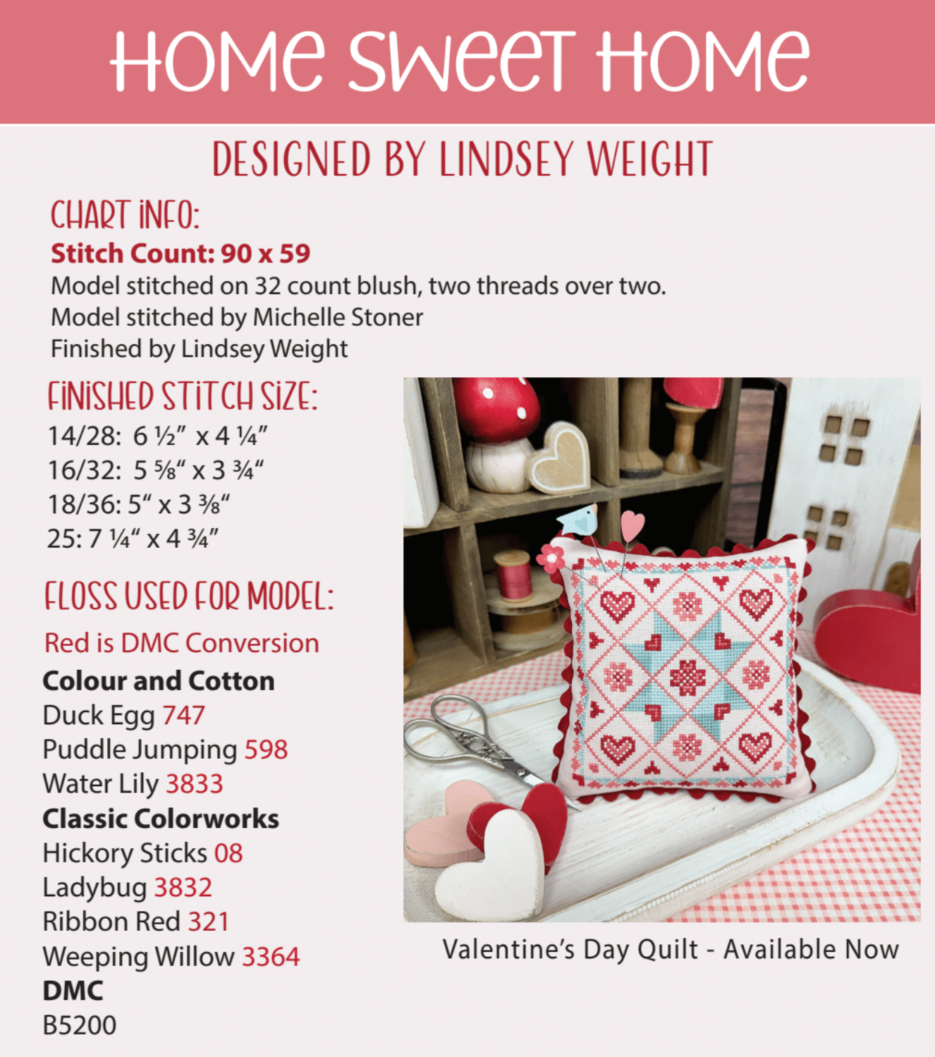 PREORDER Home Sweet Home Cross Stitch Pattern by Primrose Cottage