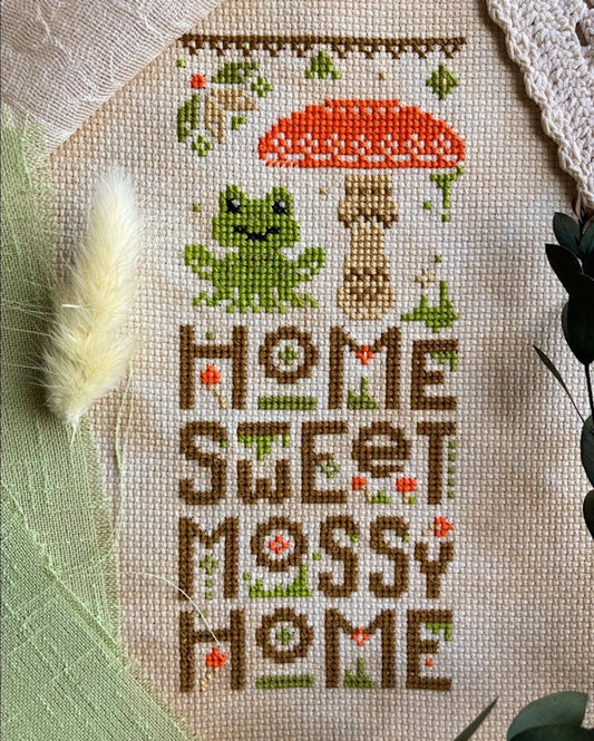 Home Sweet Mossy Home by Quaternion Creations Cross Stitch PHYSICAL Pattern