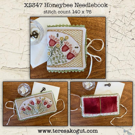 Honeybee Needlebook by Teresa Kogut Cross Stitch Pattern Physical Copy