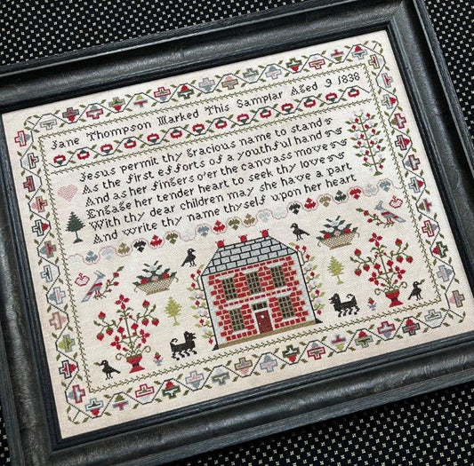 Jane Thompson 1838 by The Scarlett House Cross Stitch Pattern