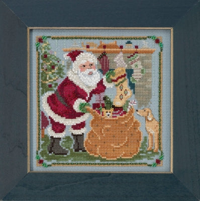 Jolly Old Elf Cross Stitch Kit Mill Hill A Visit From St Nick Quartet MH171833