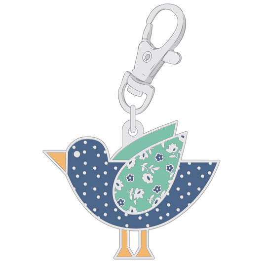 Lori Holt Home Town Enamel Charm Happy Bird