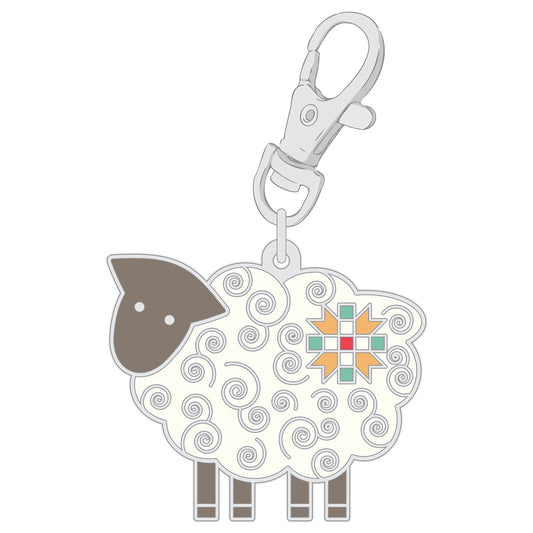 Lori Holt Enamel Happy Charm Happy Sheep