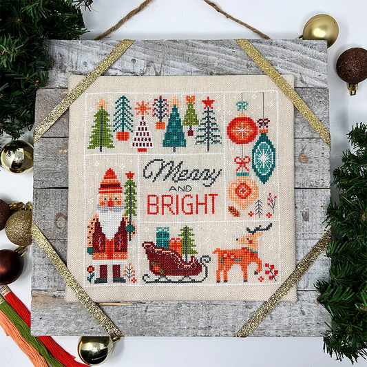 Merry and Bright Cross Stitch Pattern by Tiny Modernist