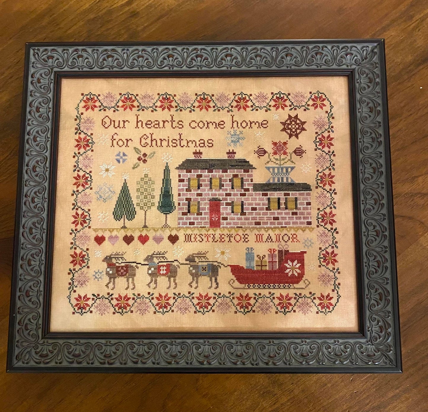 Mistletoe Manor Sampler and Smalls Pansy Patch Cross Stitch Pattern