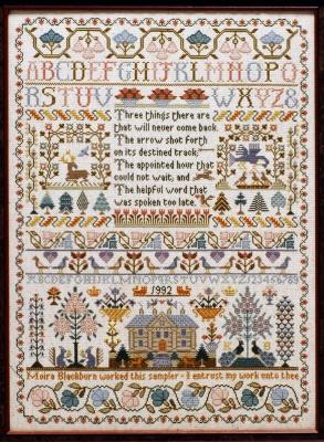 Three Things Sampler by Moira Blackburn Cross Stitch Pattern